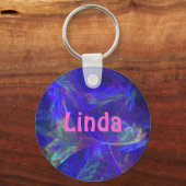 ブルーミッパーソナライズされたト抽象芸術キーチェーン キーホルダー (正面)