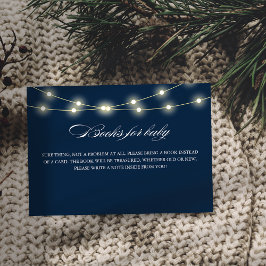 ブルーミニマエレガントリスト赤ちゃんシャワーベビー本 エンクロージャーカード