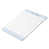 ブルーミニマスタイリッシュリストが並んだ ノートパッド (アングル)