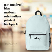 ブルーミニマパーソナライズされたリモダンリズム プリントバックパック