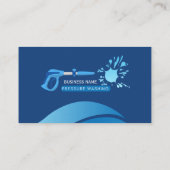 ブルーミニマモダンリストの圧力洗浄 名刺 (裏面)