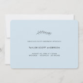 ブルーミニマモダンリスト生誕の発表 招待状 (裏面)