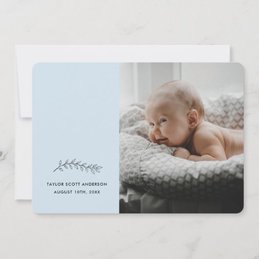 ブルーミニマモダンリスト生誕の発表 招待状 (正面)