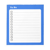 ブルーミニマリストを行う ノートパッド (正面)