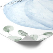 ブルーミニマリストカボチャ赤ちゃんシャワーおむつラッフル ポスター (角)