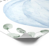 ブルーミニマリストカボチャ赤ちゃんシャワードリンク ポスター (角)