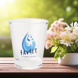 ブルーミニマリストフォーゲットウォータードロップショットグラス ショットグラス