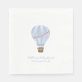 ブルーミニマリストホットエアバルーンボーイベビーシャワー スタンダードランチョンナプキン (正面)