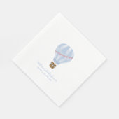 ブルーミニマリストホットエアバルーンボーイベビーシャワー スタンダードランチョンナプキン (角)