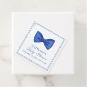 ブルーミニマリストボウフレームベビーシャワーありがとう フェイバータグ (インサイチュ)