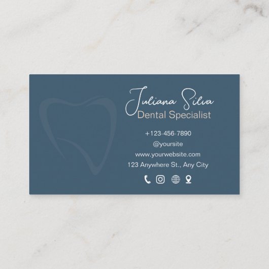 ブルーミニマリスト歯科診療所の名刺 名刺 (裏面)