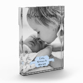 ブルーミニマリスト母の日のフォトブロック フォトブロック (左)