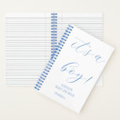 ブルーミニマリスト男の子の赤ちゃんシャワーのギフトリスト ノートブック (内側)