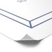 ブルーミニマリストBohoアーチベイビーシャワーへようこそ ポスター (角)