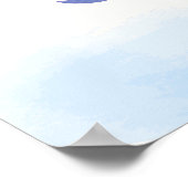 ブルーミニマリストBoho Dolphin Baby Showerへようこそ ポスター (角)