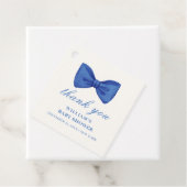 ブルーミニマリストbow男の子ベイビーシャワーありがとう フェイバータグ (インサイチュ)