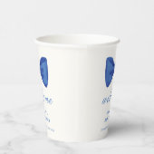 ブルーミニマリストBow Boyベビーシャワーへようこそ 紙コップ (右)