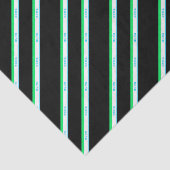 ブルーミニマルグリーンブラックストライプ文字 薄葉紙 (詳細)