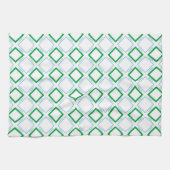 ブルーミニマルグリーンミディアムダイアモンド日本の文字 キッチンタオル (横)