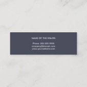 ブルーミニマルシルバーシザー美容師 スキニー名刺 (裏面)