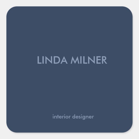 ブルーミニマルシンプルビジネス スクエアシール (正面)