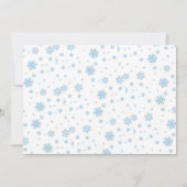 ブルーミニマルスノーフレークスホリデーフォトカード シーズンカード (裏面)