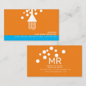 ブルーミニマルバブル洗車インテリアデザイナーB 名刺 (正面/裏面)