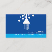 ブルーミニマルバブル洗車インテリアデザイナーB