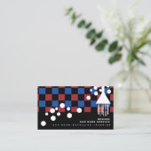 ブルーミニマルバブル洗車インテリアデザイナーC 名刺 (スタンド正面)