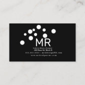 ブルーミニマルバブル洗車インテリアデザイナーC 名刺 (裏面)