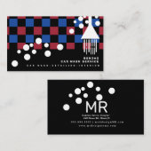 ブルーミニマルバブル洗車インテリアデザイナーC 名刺 (正面/裏面)