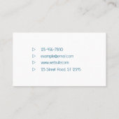 ブルーミニマルモダンリストジオメトリ名刺 名刺 (裏面)