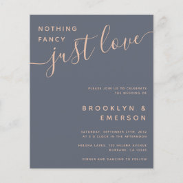 ブルーミニマルモダンリスト |予算結婚式招待状