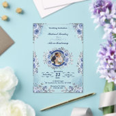 ブルーミニマル写真アクリル結婚式招待状 アクリル招待状 (インサイチュ (ウェディング))