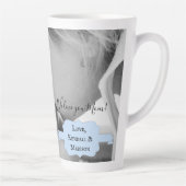 ブルーミニマル写真母の日のラテマグカップ カフェラテマグ (右)