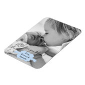 ブルーミニマル写真母の日の磁石 マグネット (左側)