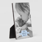 ブルーミニマル写真母の日の額 フォトプラーク (側面)