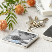 ブルーミニマル写真母の日キーチェーン キーホルダー (側面)