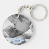 ブルーミニマル写真母の日キーチェーン キーホルダー (裏面)