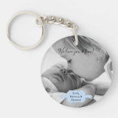 ブルーミニマル写真母の日キーチェーン キーホルダー (正面)