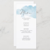 ブルーミニマル男の赤ちゃん洗礼 メニュー (正面/裏面)