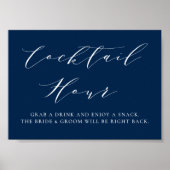 ブルーミニマル結婚リストスクリプト時間 ポスター (正面)