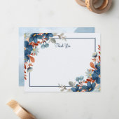 ブルーミニマ感謝していリストユー ノートカード (正面/裏面インサイチュ)