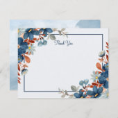 ブルーミニマ感謝していリストユー ノートカード (正面/裏面)