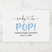 ブルーミニワポップ・アートのインの準備きらめくができてボトルラベル スパークリングワインラベル (シングルラベル)