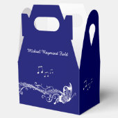 ブルーミュージカル蝶パーソナライズされた赤ちゃんシャワー フェイバーボックス (オープン)