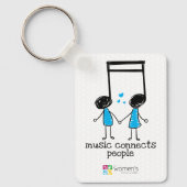 ブルーミュージックが人々をキーチェーンにつなげる キーホルダー (正面)