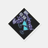 ブルーミュージックとカクテルハッピーニューイヤーナプキンズ スタンダードカクテルナプキン (角)