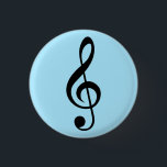 ブルーミュージッククレフ、 音符記号バッジ 缶バッジ<br><div class="desc">音楽愛好家の皆さんにはぜひ！</div>