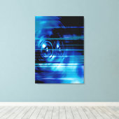 ブルーミュージックスピーカー キャンバスプリント (インサイチュ (ウッドフロア))